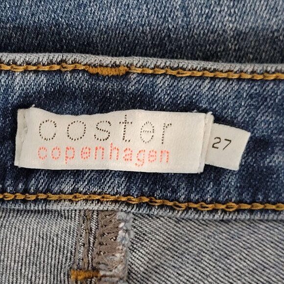 Coster Copenhagen L'Aile Slim Fit Denim Jeans Womens Size 27 Side Panel Detail - Picture 7 of 11